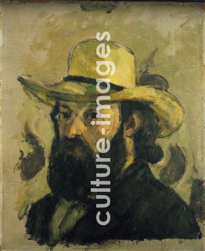 Paul Cézanne, Selbstbildnis mit Strohhut