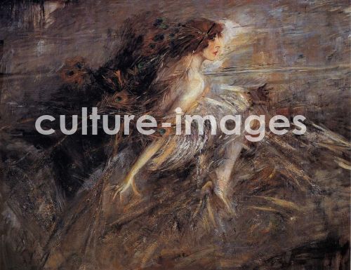 Giovanni Boldini, Porträt der Marquise mit Pfauenfedern Giovanni Boldini, Porträt der Marquise mit Pfauenfedern