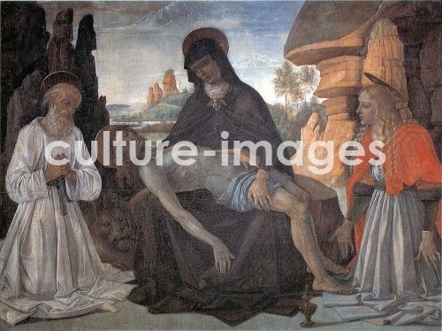Perugino, Pietà mit heiligen Hieronymus und Maria Magdalena