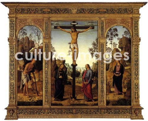 Perugino, Die Kreuzigung mit Madonna, Johannes dem Täufer, heiligen Hieronymus und Maria Magdalena