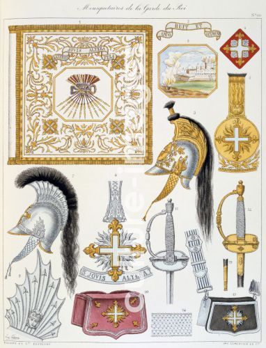 French military accoutrements including sword