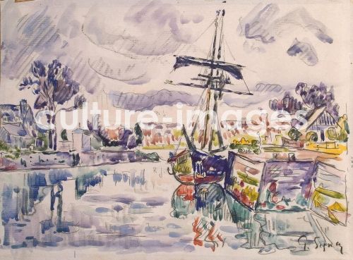 Paul Signac, Segelboot am Pier