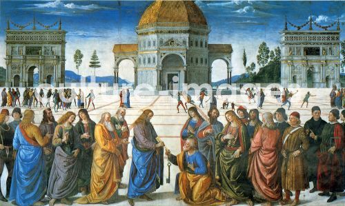 Perugino, Christus übergibt Petrus die Schlüssel