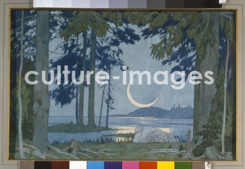 Iwan Jakowlewitsch Bilibin, Nacht am Ilmensee. Bühnenbildentwurf