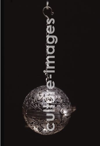 Silver incense burner