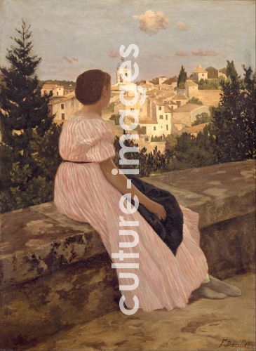 Frédéric Bazille, Rotes Kleid (La Robe Rose)