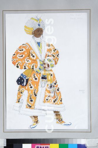 Léon Bakst, Kostümentwurf für Vaslav Nijinsky im Ballett Der blaue Gott von R. Hahn