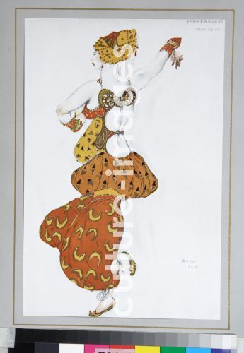 Léon Bakst, Odaliske. Kostümentwurf zum Ballett Scheherazade von N. Rimski-Korsakow