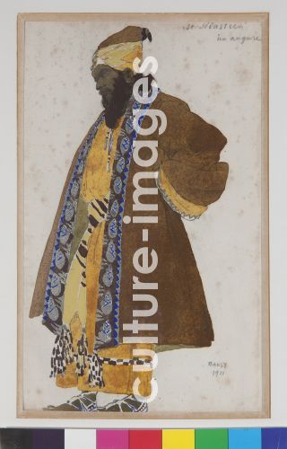 Léon Bakst, Kostümentwurf zum Theaterstück Das Martyrium des heiligen Sebastian nach Gabriele D