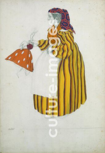 Léon Bakst, Kostümentwurf zum Ballett Der Zauberladen von G. Rossini