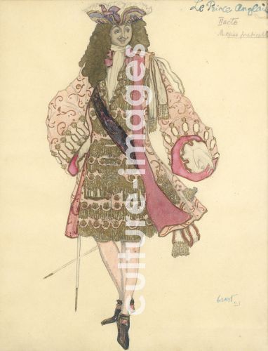 Léon Bakst, Kostümentwurf zum Ballett Dornröschen von P. Tschaikowski