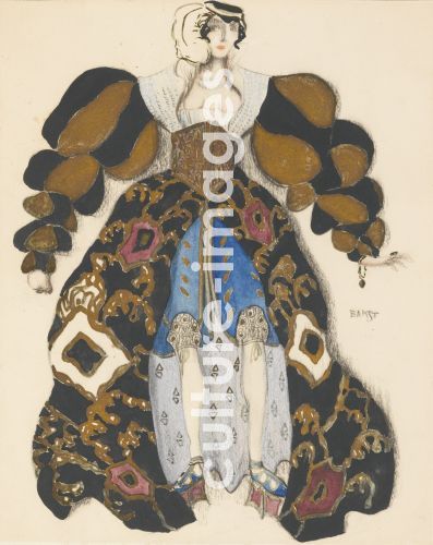 Léon Bakst, Kostümentwurf für das Ballett La Légende de Joseph von R. Strauss