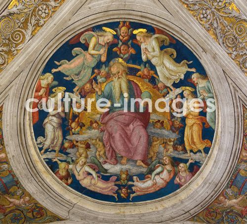 Perugino, Gottvater mit Engel (Aus der Stanza dell