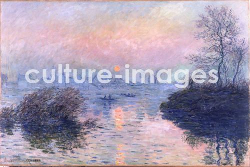 Claude Monet, Sonnenuntergang über der Seine bei Lavacourt, Winterstimmung