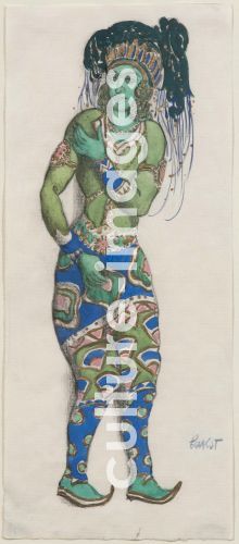 Léon Bakst, Kostümentwurf zum Ballett Der blaue Gott von R. Hahn