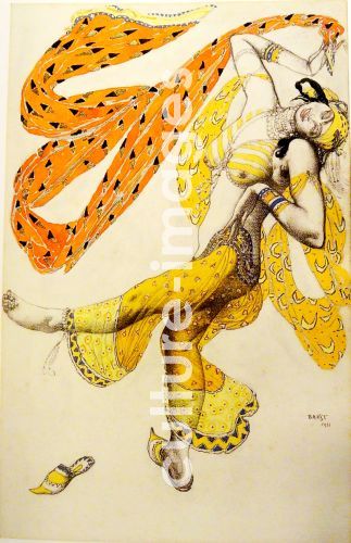 Léon Bakst, Odaliske. Kostümentwurf zum Ballett Scheherazade von N. Rimski-Korsakow