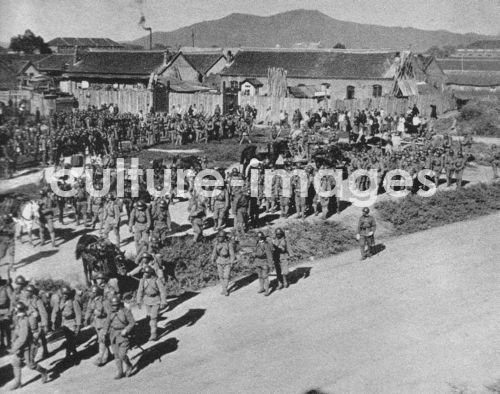 Der Mukden-Zwischenfall. Japanische Truppen bei Mukden, MandschureI. 18. September 1931