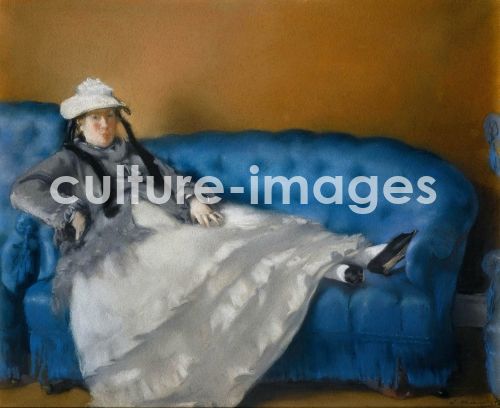 Édouard Manet, Madame Manet sur un canapé bleu