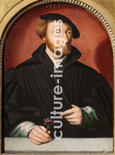 Bartholomäus Bruyn, Bildnis eines Mannes mit Nelke