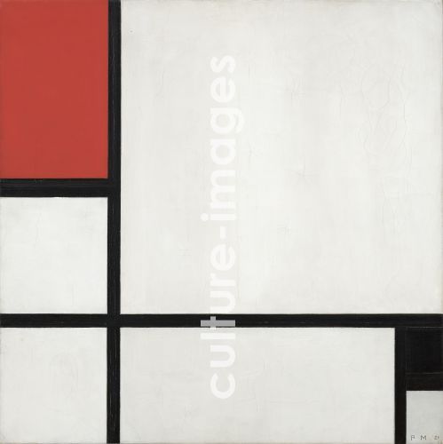 Piet Mondrian, Mondrian, Piet (1872-1944), Komposition Nr. I mit Rot und Schwarz, Öl auf Leinwand, De Stijl, 1929, Holland, Kunstmuseum Basel, .