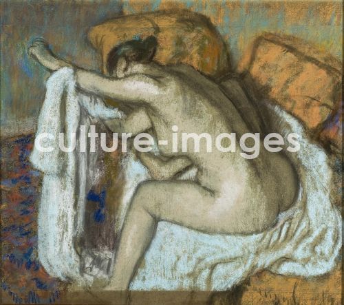 Edgar Degas, Frau, ihren linken Arm trocknend (Nach dem Bad)