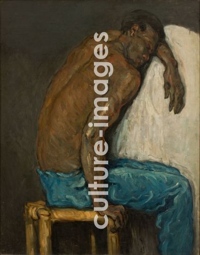 Paul Cézanne, Cézanne, Paul (1839-1906), Le Noir Scipion (Der schwarze Scipio) , Öl auf Leinwand, Postimpressionismus, 1867-1868, Frankreich, Museu de Arte de São Paulo.