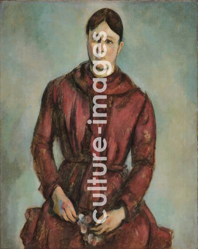 Paul Cézanne, Cézanne, Paul (1839-1906), Madame Cézanne in Rot, Öl auf Leinwand, Postimpressionismus, 1890-1894, Frankreich, Museu de Arte de São Paulo.