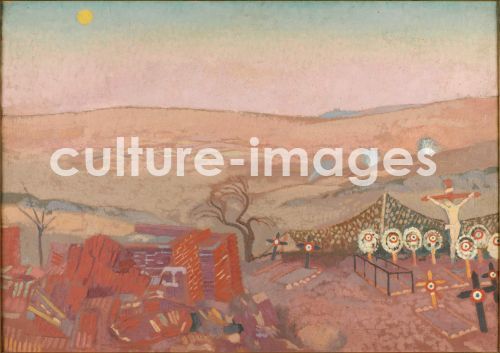 Maurice Denis, Denis, Maurice (1870-1943), Friedhof von Benay, in der Nähe von Saint-Quentin, Öl auf Leinwand, Fauvismus, 1917, Frankreich, Musée de l