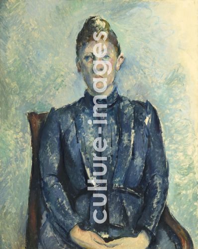 Paul Cézanne, Cézanne, Paul (1839-1906), Porträt von Madame Cézanne, Öl auf Leinwand, Postimpressionismus, um 1890, Frankreich, Musée de l