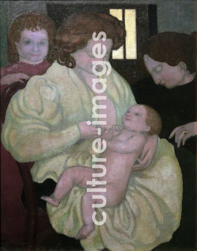Maurice Denis, Denis, Maurice (1870-1943), Mutterschaft, Öl auf Leinwand, Fauvismus, 1895, Frankreich, Szepmuveszeti Muzeum, Budapest.