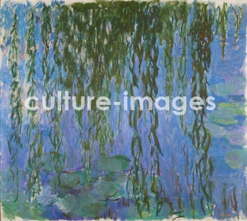 Claude Monet, Monet, Claude (1840-1926), Nymphéas avec rameaux de saule, Öl auf Leinwand, Impressionismus, 1916-1919, Frankreich, Musée des impressionnismes, Giverny.
