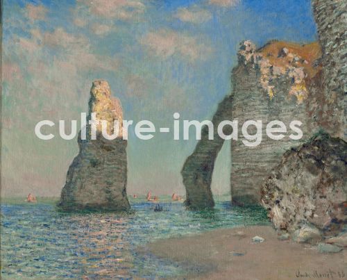 Claude Monet, Monet, Claude (1840-1926), Felsen von Etrétat, Öl auf Leinwand, Impressionismus, 1885, Frankreich, Clark Art Institute, Williamstown, Massachusetts.