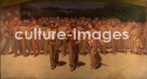 Giuseppe Pellizza da Volpedo, Pellizza da Volpedo, Giuseppe (1868-1907), Der vierte Stand (Il Quarto Stato), Öl auf Leinwand, Postimpressionismus, 1901, Italien, Galleria d