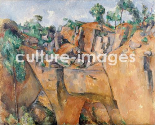 Paul Cézanne, Cézanne, Paul (1839-1906), La carrière de Bibémus (Der Steinbruch Bibémus) , Öl auf Leinwand, Postimpressionismus, um 1895, Frankreich, Museum Folkwang, Essen.