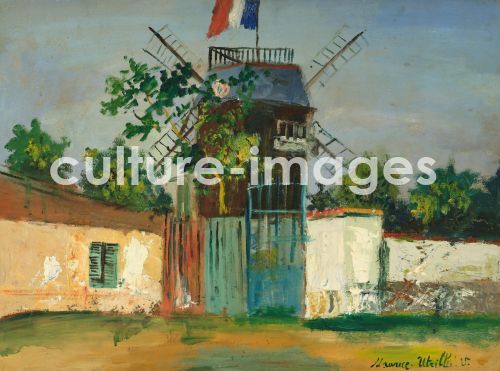 Maurice Utrillo, Utrillo, Maurice (1883-1955), Moulin de la Galette, Öl auf Holz, Postimpressionismus, 1913, Frankreich, Privatsammlung. Maurice Utrillo, Utrillo, Maurice (1883-1955), Moulin de la Galette, Öl auf Holz, Postimpressionismus, 1913, Frankreich, Privatsammlung.