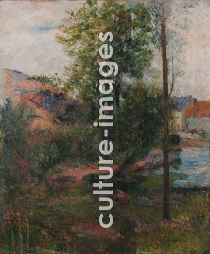 Paul Gauguin, Gauguin, Paul Eugéne Henri (1848-1903), Weide am Aven, Öl auf Leinwand, Postimpressionismus, 1888, Frankreich, Fuji Art Museum, Tokyo.