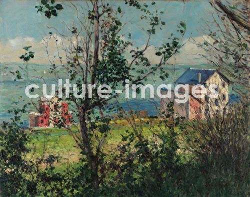 Gustave Caillebotte, Caillebotte, Gustave (1848-1894), Villas à Trouville, Öl auf Leinwand, Impressionismus, 1882, Frankreich, Fuji Art Museum, Tokyo.