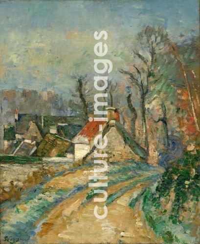 Paul Cézanne, Cézanne, Paul (1839-1906), Détour à Auvers, Öl auf Leinwand, Postimpressionismus, um 1873, Frankreich, Fuji Art Museum, Tokyo.