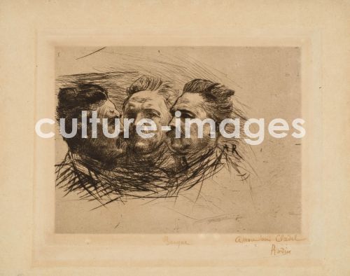 Auguste Rodin, Rodin, Auguste (1840-1917), Porträt von Henri Becque, Radierung, Impressionismus, 1885, Frankreich, Privatsammlung.