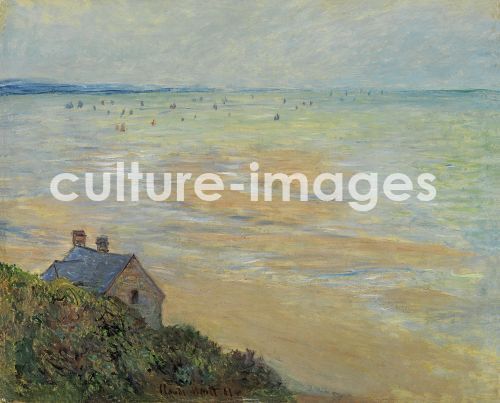 Claude Monet, Monet, Claude (1840-1926), Die Hütte in Trouville bei Ebbe, Öl auf Leinwand, Impressionismus, 1881, Frankreich, Museo Carmen Thyssen, Málaga.