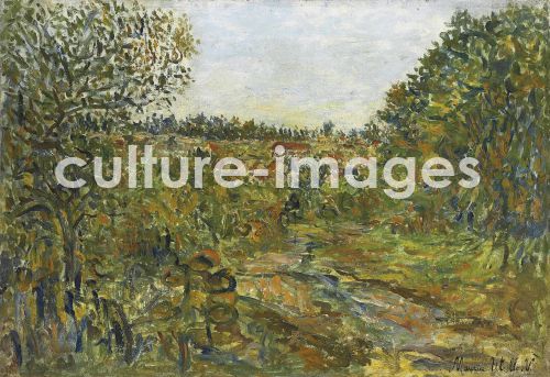 Maurice Utrillo, Utrillo, Maurice (1883-1955), Paysage à Montmagny, Öl auf Leinwand, Postimpressionismus, um 1906, Frankreich, Privatsammlung. Maurice Utrillo, Utrillo, Maurice (1883-1955), Paysage à Montmagny, Öl auf Leinwand, Postimpressionismus, um 1906, Frankreich, Privatsammlung.