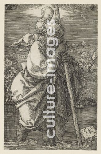 Albrecht Dürer, Der heilige Christophorus, nach links schauend