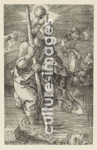 Albrecht Dürer, Der heilige Christophorus, nach rechts schauend
