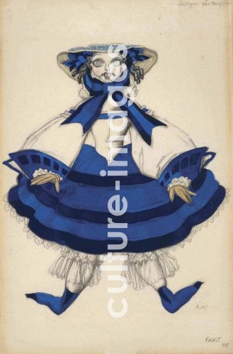 Léon Bakst, Kostümentwurf zum Ballett La Boutique Fantasque