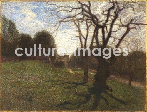 Giuseppe Pellizza da Volpedo, Bäume und Wolken im Park der Villa Borghese