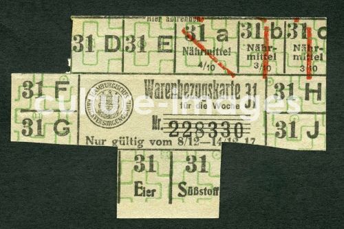 Lebensmittelkarten aus Hamburg im 2. Weltkrieg - für Eier