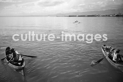 Jamaica, Kingston, Karibik, Holzboote. Aus