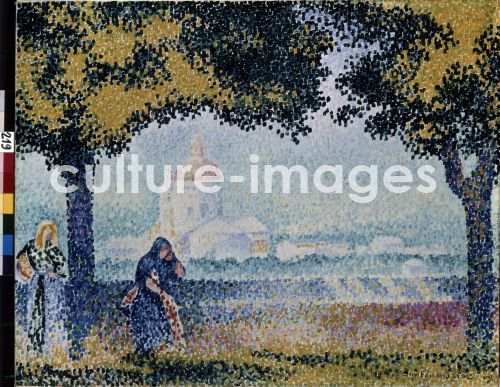 Henri Edmond Cross, Die Kirche Santa Maria degli Angely nahe Assisi
