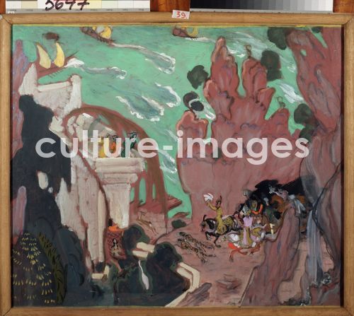 Valentin Alexandrowitsch Serow, Entwurf des Vorhangs zum Ballett Scheherezade von N. Rimski-Korsakow