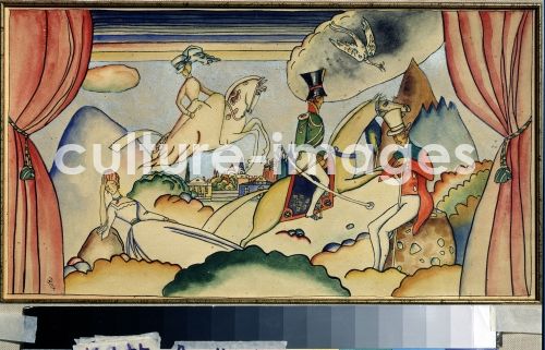 Wassily Wassiljewitsch Kandinsky, Szene mit einem Offizier